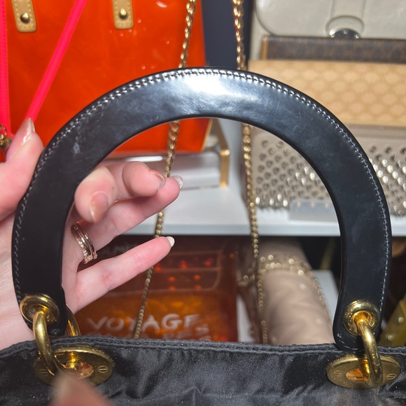 Dior Black Quilted Handbag with Gold Accents - Picture 9 of 16